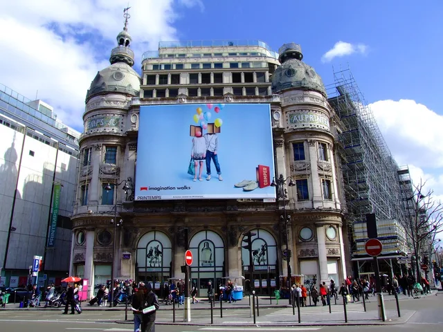 paris, france, city, cities, urban, skyline, buildings, architecture, sign, billboard, advertisement, people, blue city, billboard, billboard, billboard, billboard, billboard. Out of home advertising: AI buyer checks in England