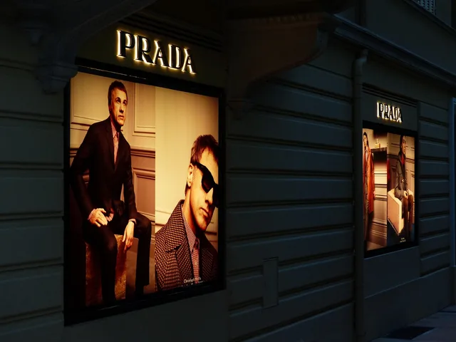 advertising, advertising board, advertising sign, advertising poster, prada, overhead projector, neon sign, brand, outdoor advertising, billboard, reklameschild, lighting, man, fashion, prada, prada, prada, prada, prada, billboard. How to assess out of home advertising estimates in England