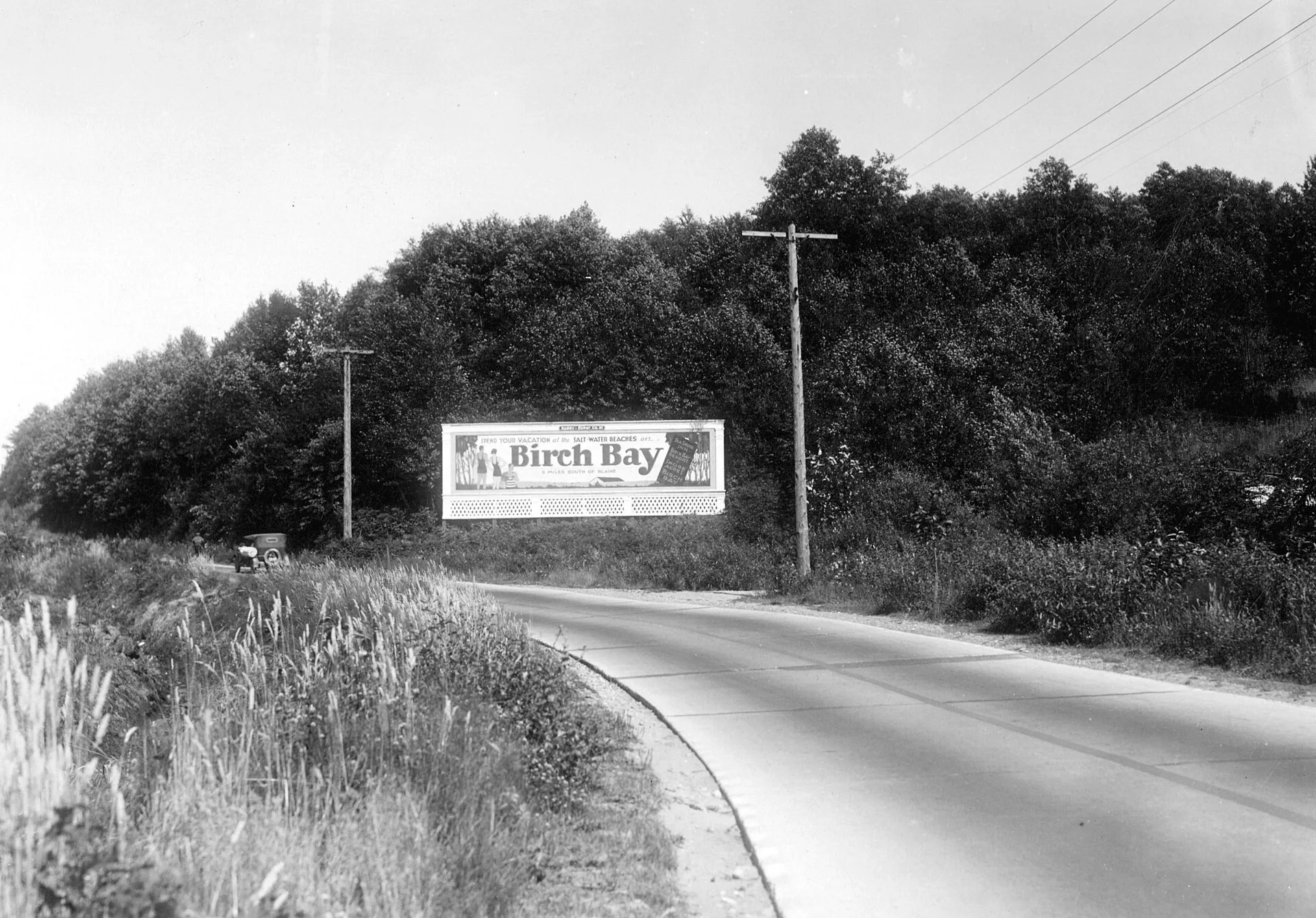 Ruddy-Duker Company billboard advertising Birch Bay, Washington State . Photograph taken in BC, Canada.